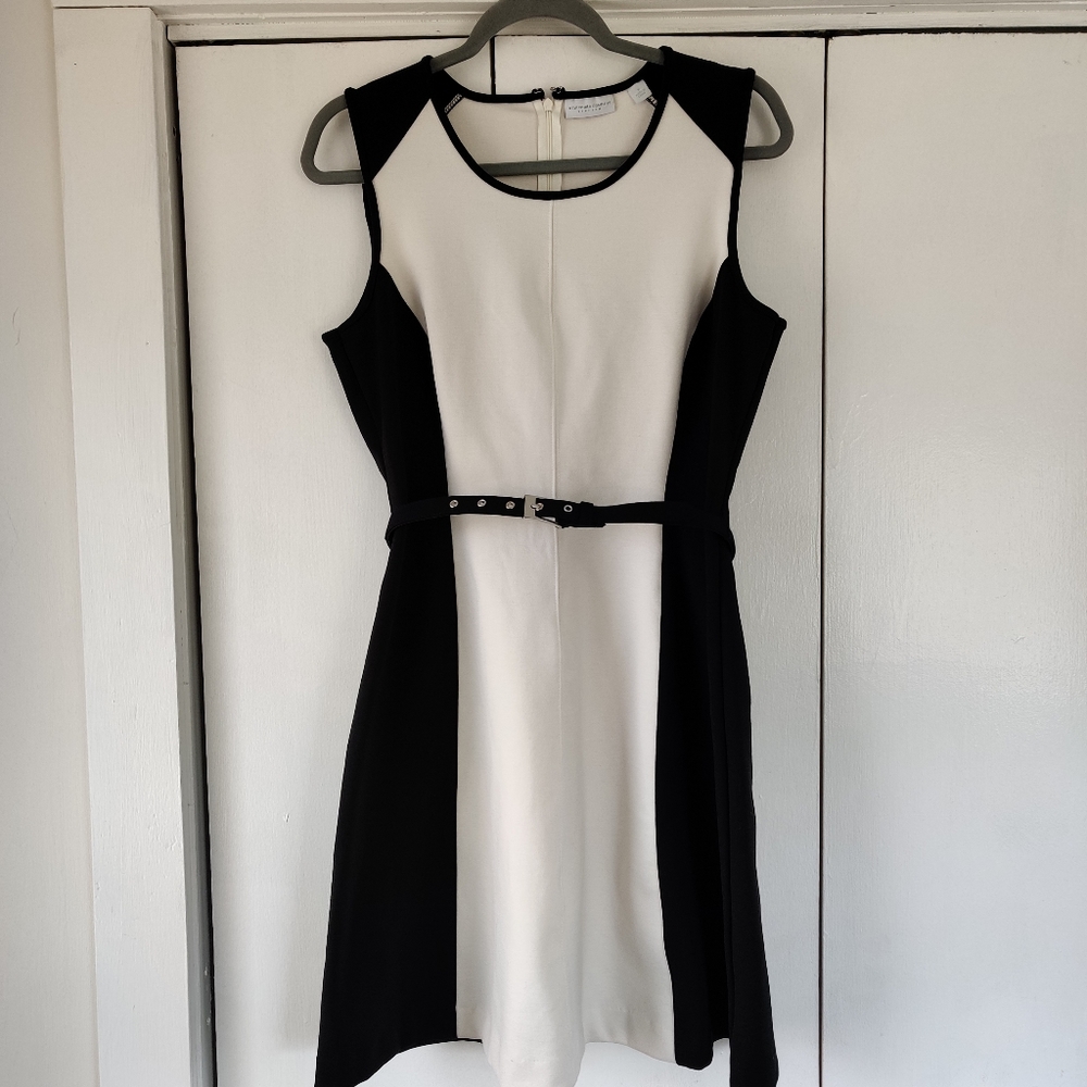 New York & Company black/white sleeveless dress